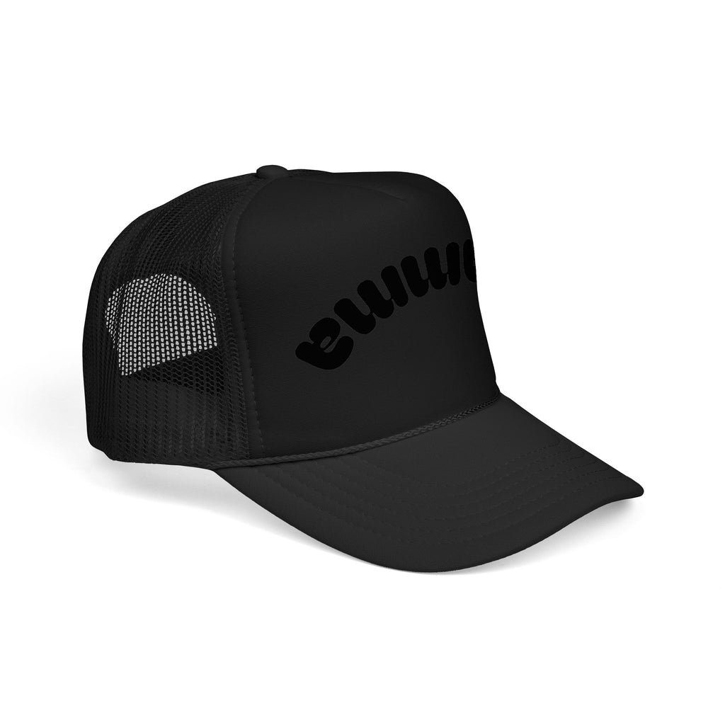 Mama Trucker Hat — Curved Script Foam Mesh Cap