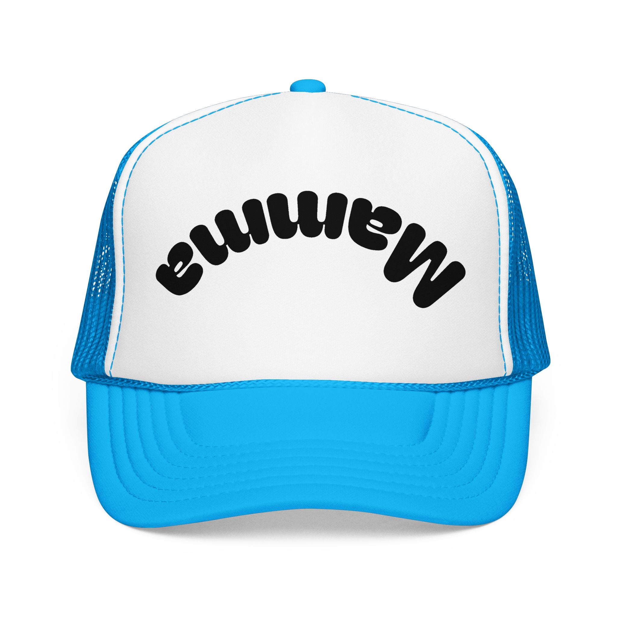 Mama Trucker Hat — Curved Script Foam Mesh Cap