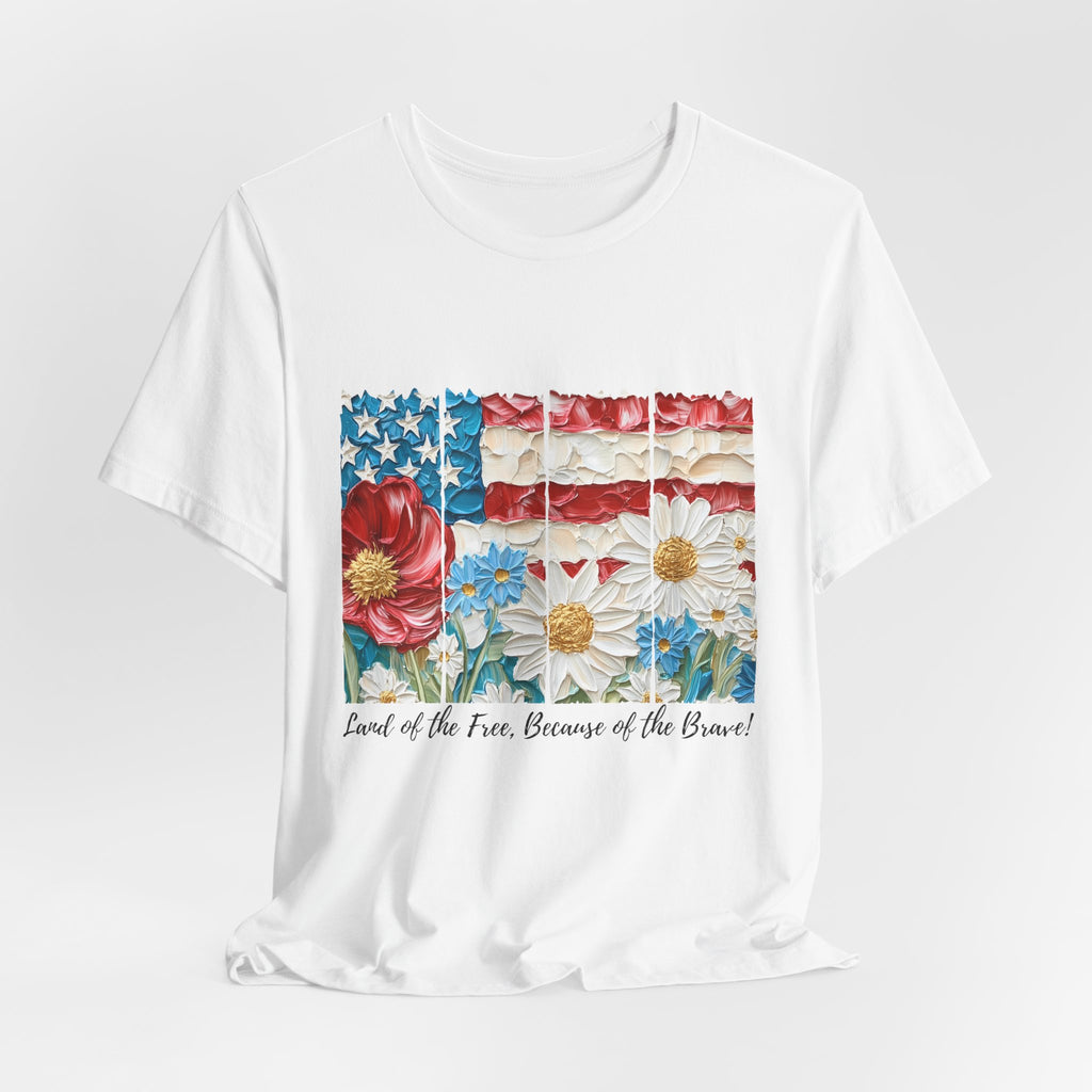 Womens Flower Fourth Of July