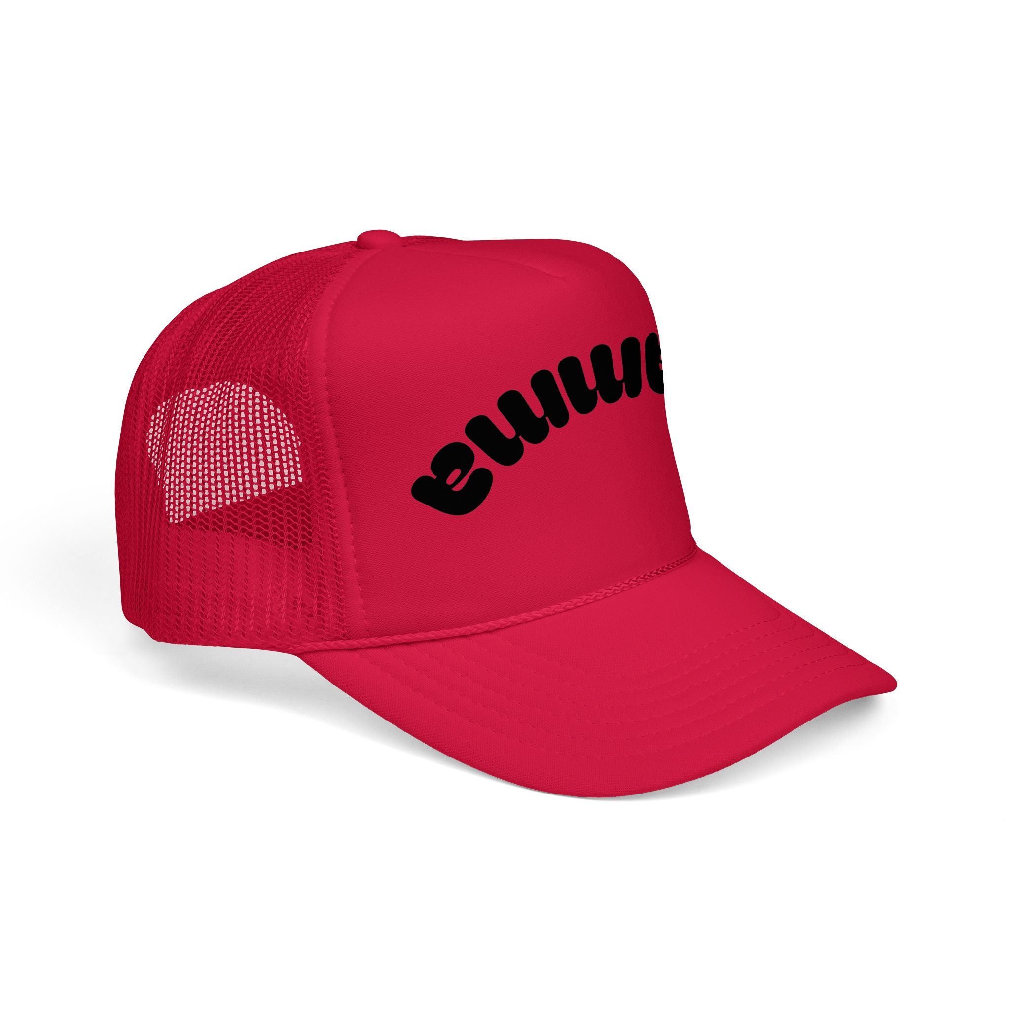 Mama Trucker Hat — Curved Script Foam Mesh Cap