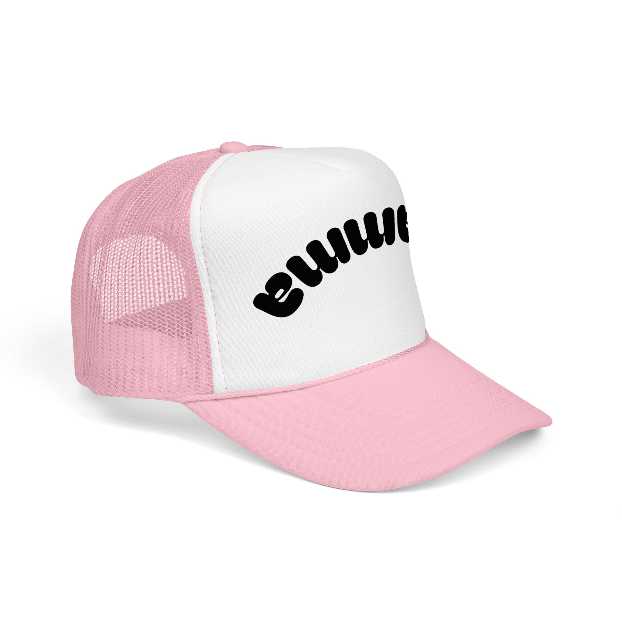 Mama Trucker Hat — Curved Script Foam Mesh Cap