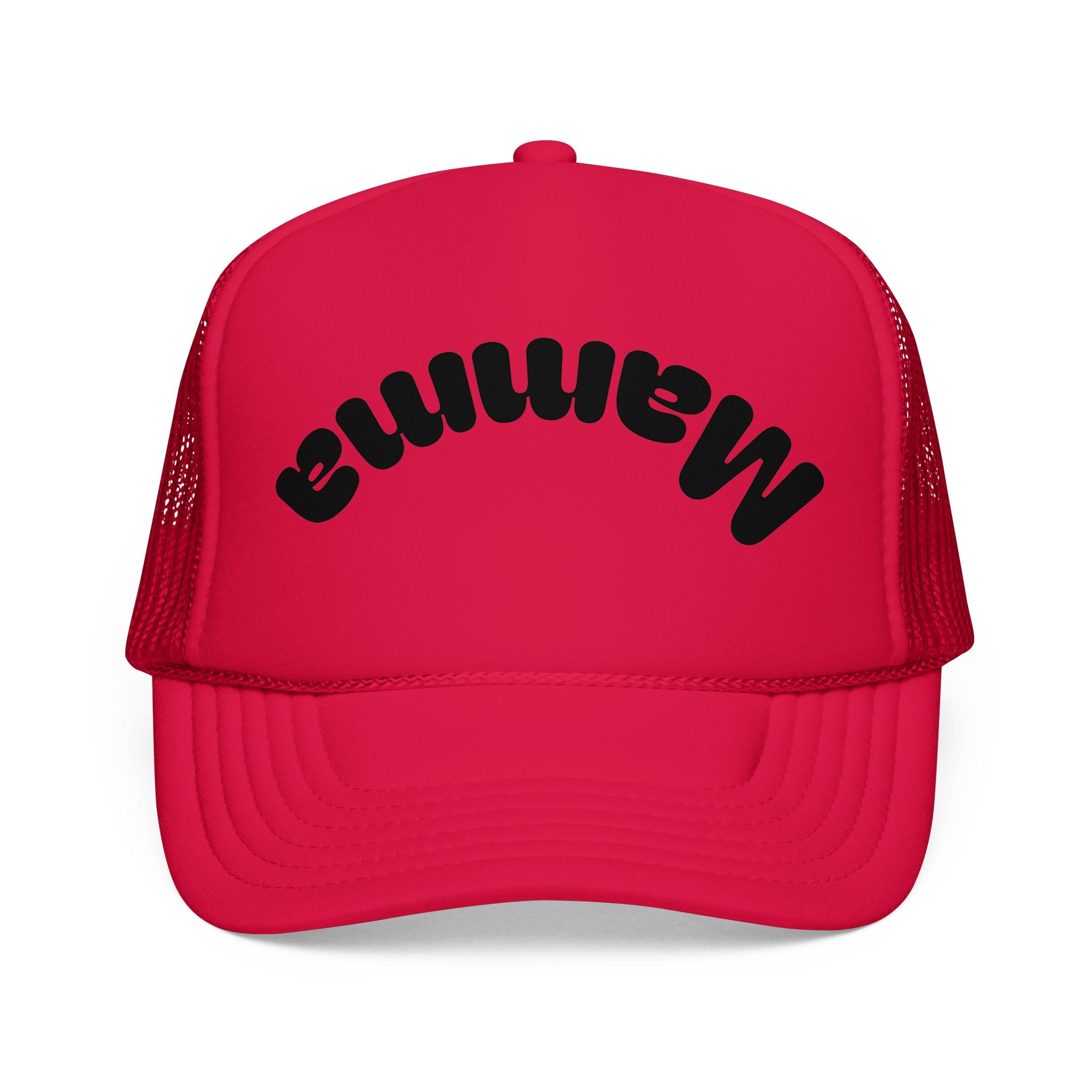 Mama Trucker Hat — Curved Script Foam Mesh Cap