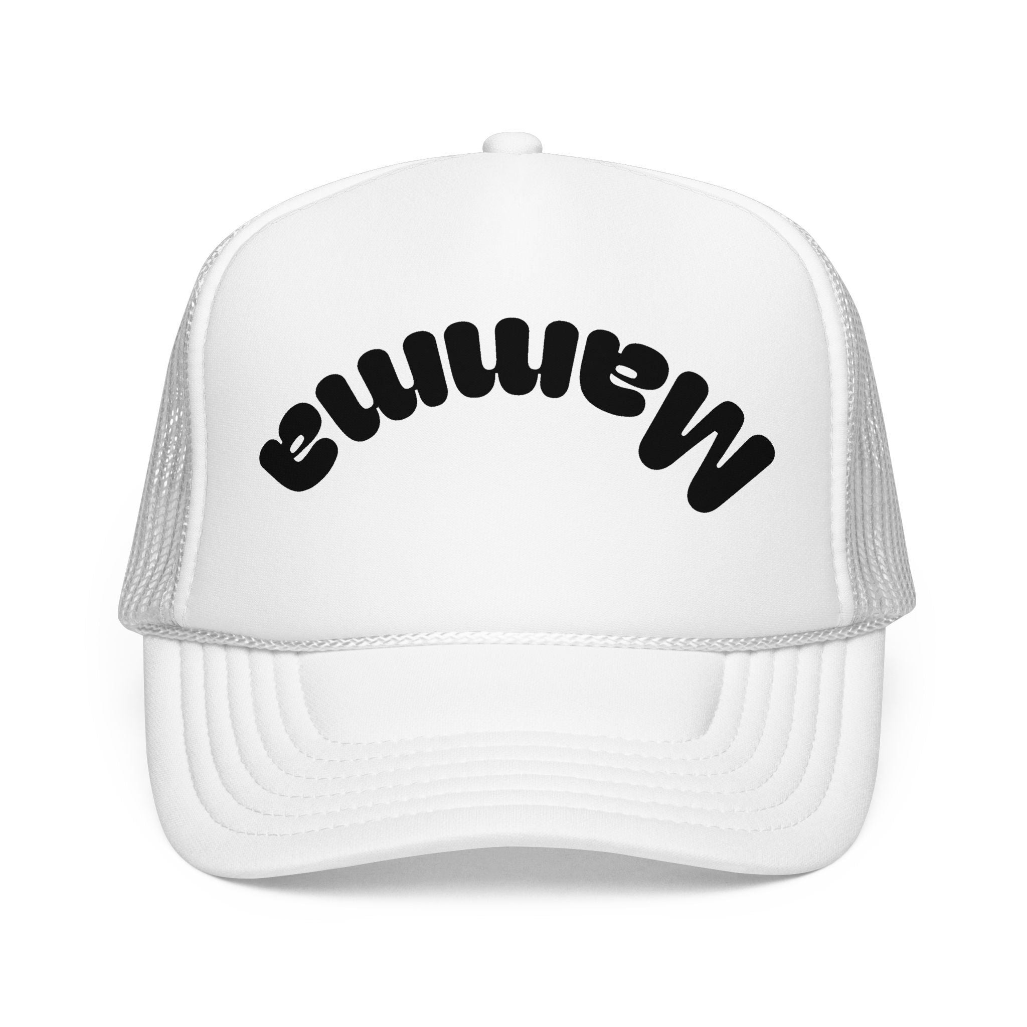 Mama Trucker Hat — Curved Script Foam Mesh Cap