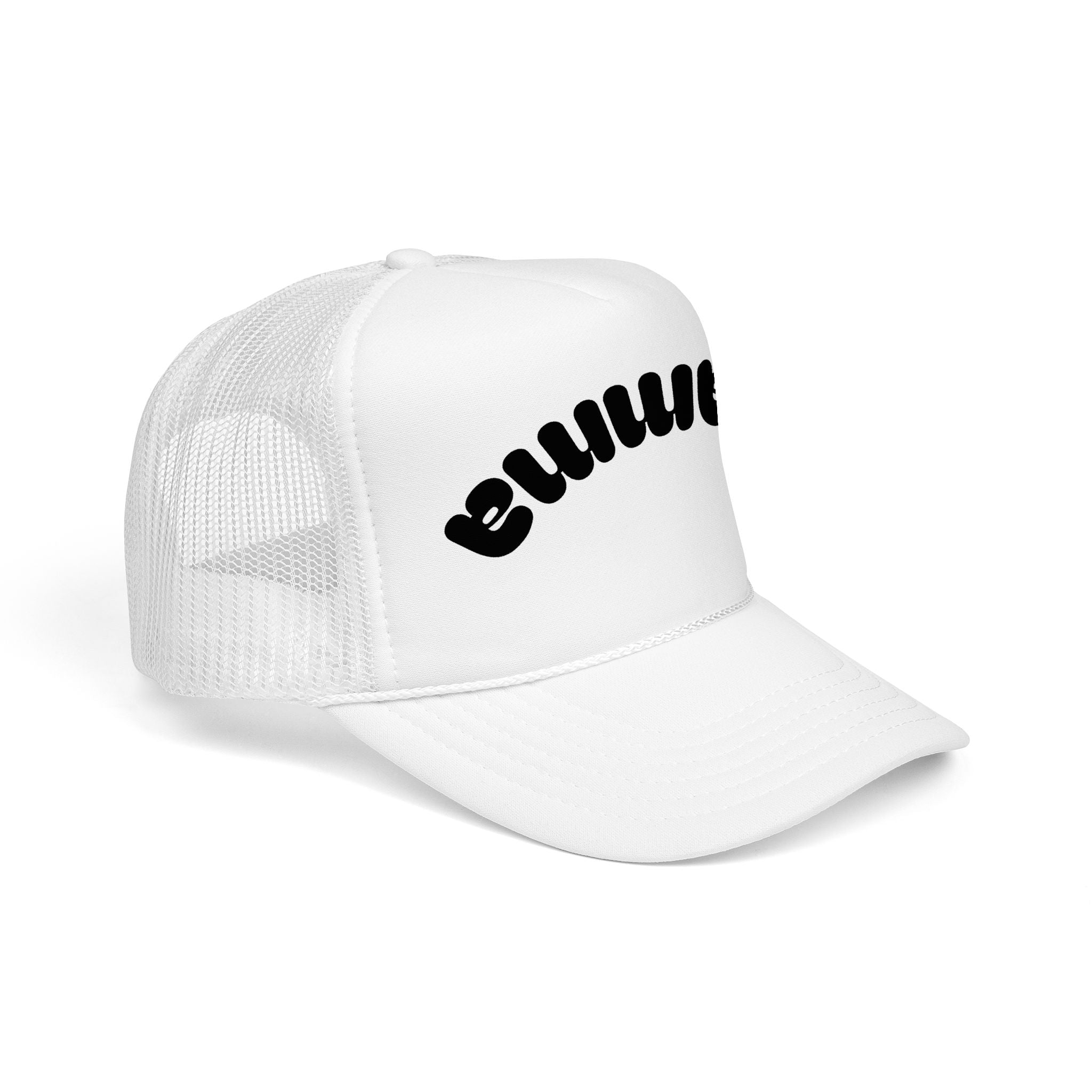 Mama Trucker Hat — Curved Script Foam Mesh Cap