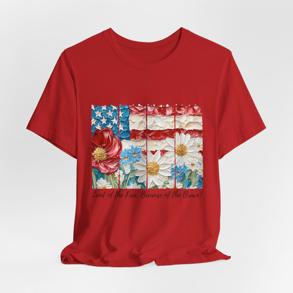 Womens Flower Fourth Of July