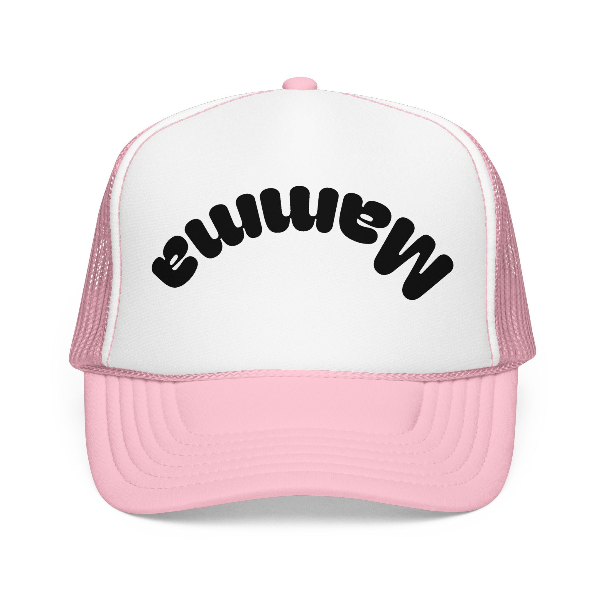 Mama Trucker Hat — Curved Script Foam Mesh Cap