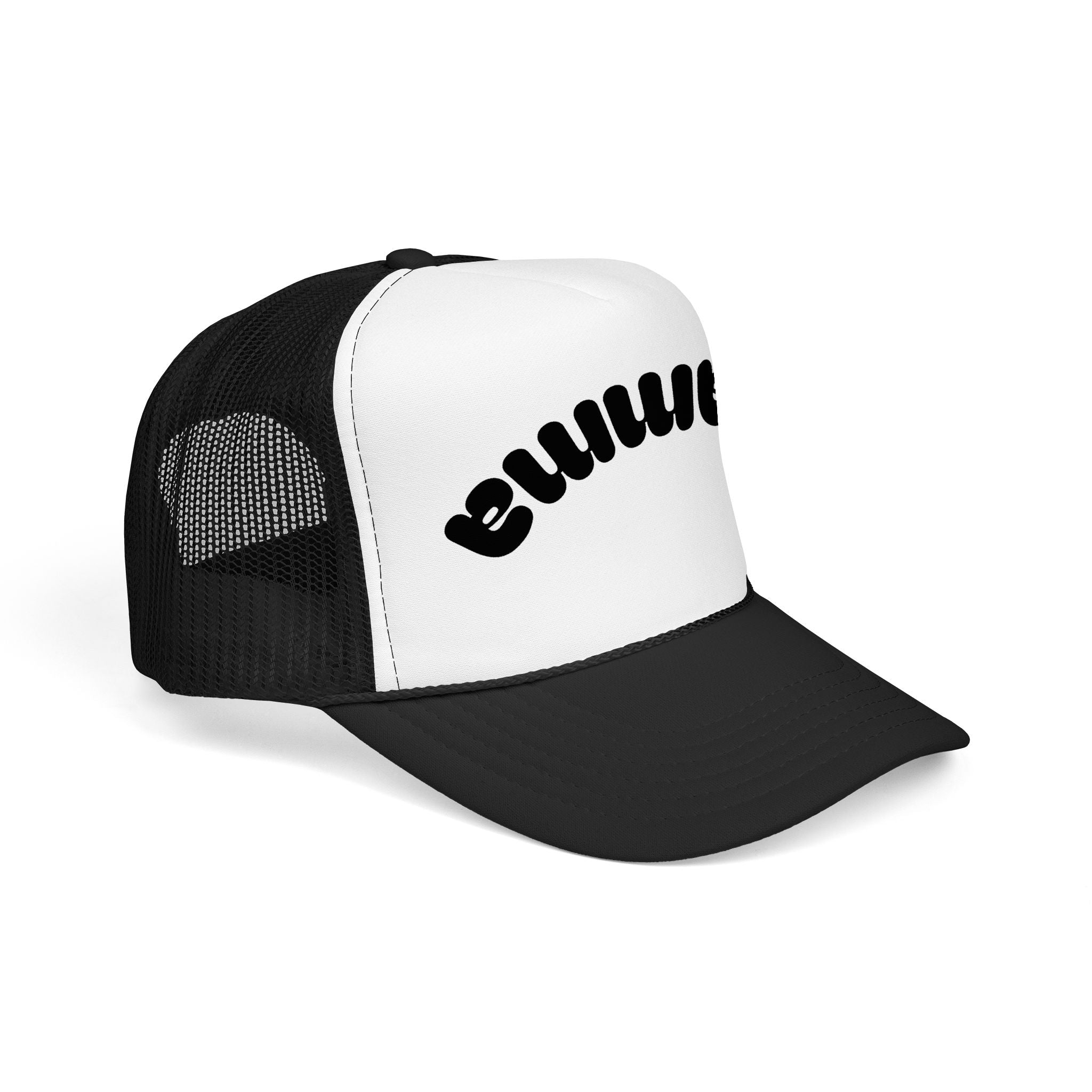 Mama Trucker Hat — Curved Script Foam Mesh Cap