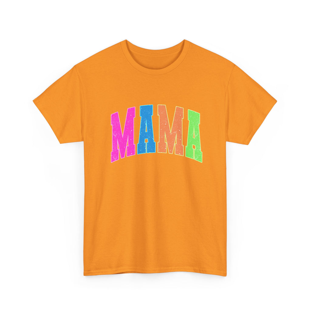 Mama Colorblock Tee — Bright Rainbow "MAMA"