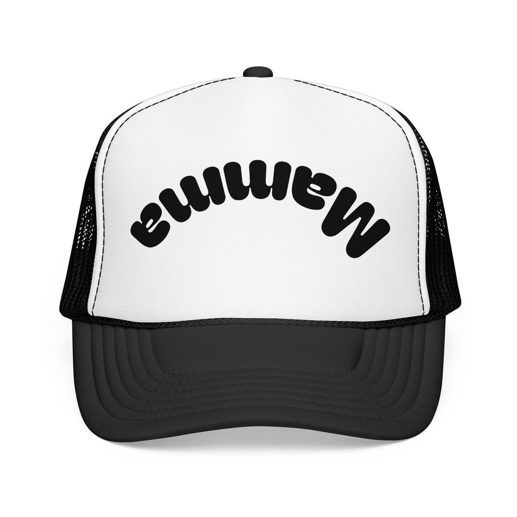 Mama Trucker Hat — Curved Script Foam Mesh Cap