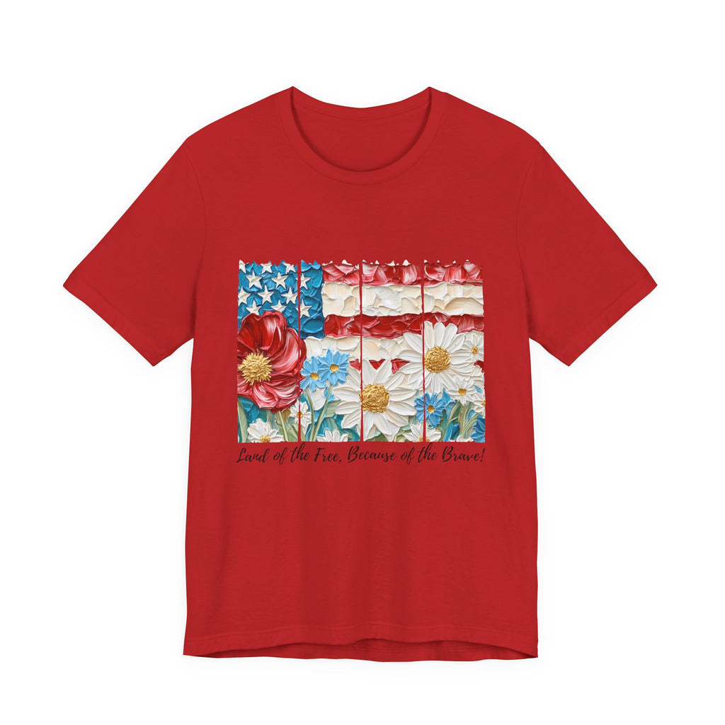 Womens Flower Fourth Of July