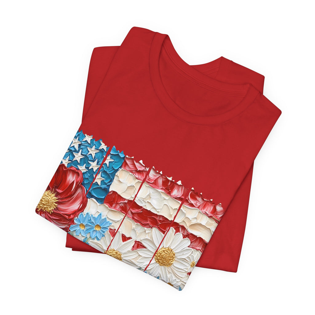 Womens Flower Fourth Of July